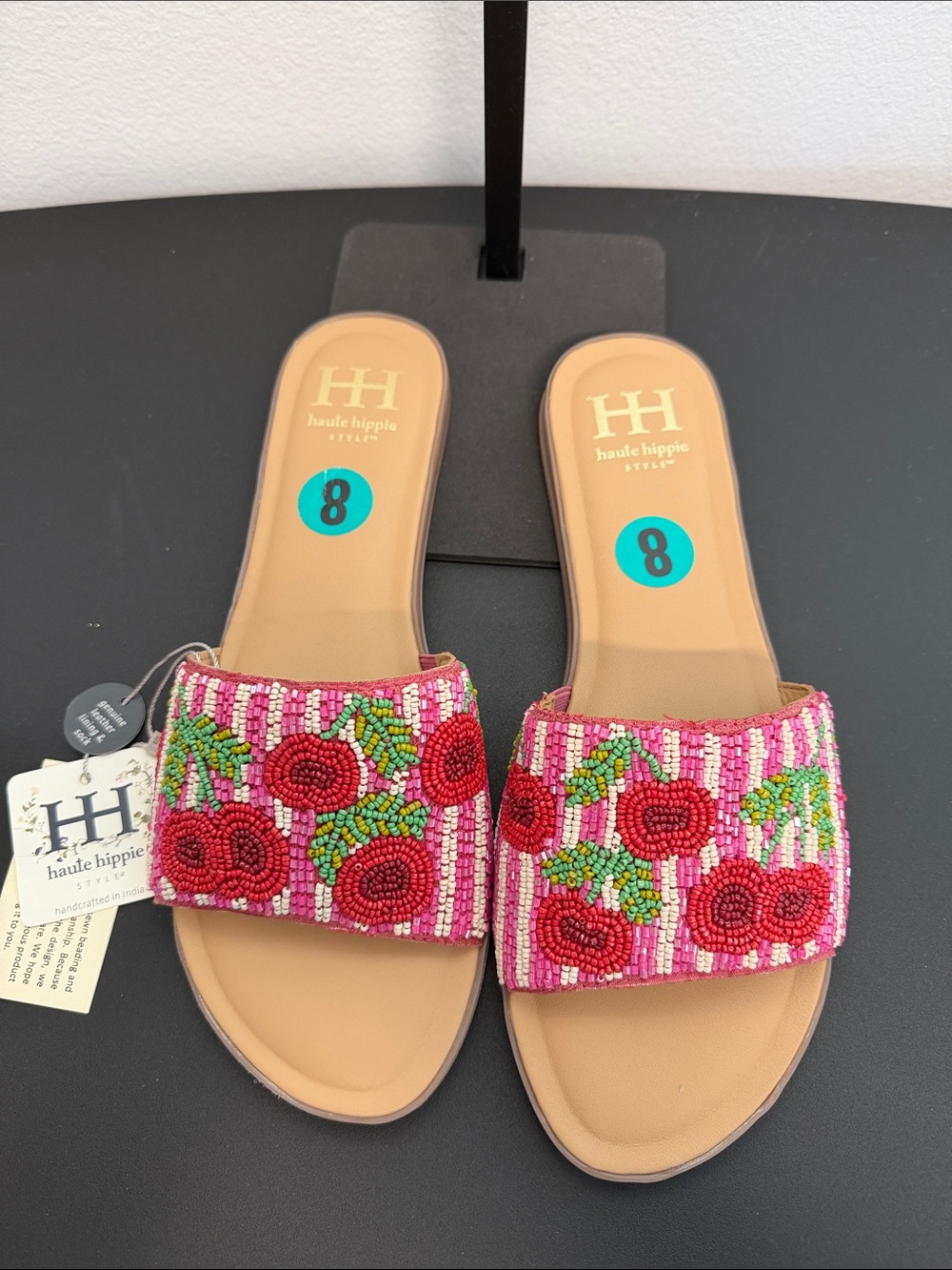 Haute Hippie | Cherry Beaded Slide Sandals 🍒 - Picture 4 of 8